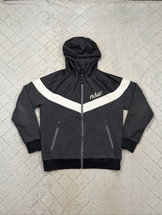 Nike Other - Nike Jacket Mens M Black NSW Sherpa Windrunner Full Zip Hooded 930316-010